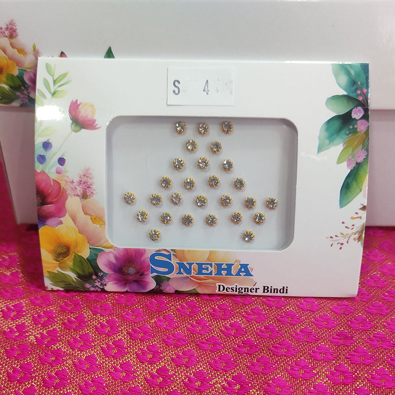 Sneha Round Shape Gold Plated Diamond Bindi