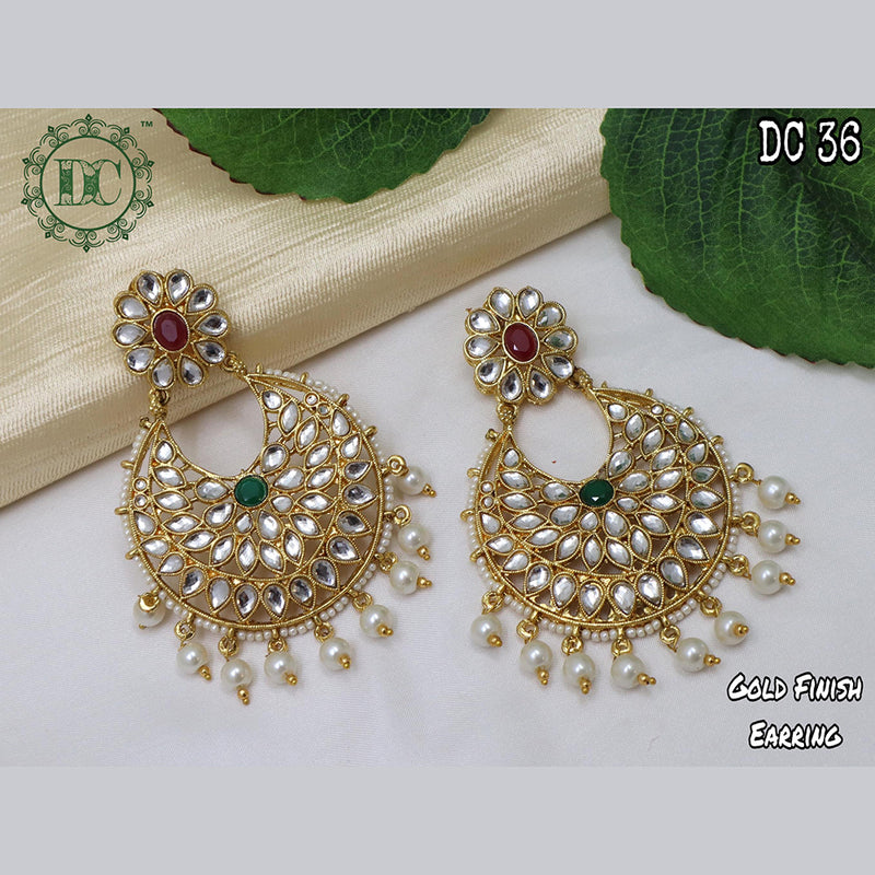 Diksha Collection Gold Plated Dangler Earrings