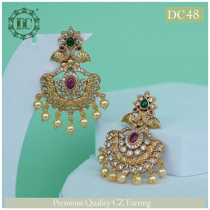 Diksha Collection Gold Plated Dangler Earrings