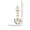 Etnico Gold Plated Traditional Kundan & Pearl Chandbali Earrings For Women (E2861B)