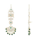 Etnico Gold Plated Traditional Kundan & Pearl Chandbali Earrings For Women (E2861G)