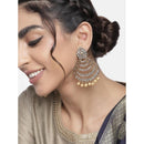 Etnico Gold Plated Traditional Kundan and Pearl Chandbali Earrings for Women (E2869W)