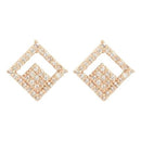 Etnico Rose Gold Plated Cubic Zirconia American Diamoand Combo of 2 Studs Earrings For Women/Girls (E2974-75)