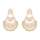 Etnico Gold Plated Traditional Meenakari Kundans & Pearls Earrings For Women (E300Pe)