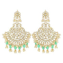 Etnico Gold Plated Traditional Handcrafted Pearl Kundan Beaded Earrings for Women/Girls (E3013Min)