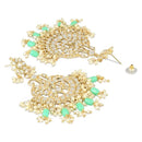 Etnico Gold Plated Traditional Handcrafted Pearl Kundan Beaded Earrings for Women/Girls (E3013Min)