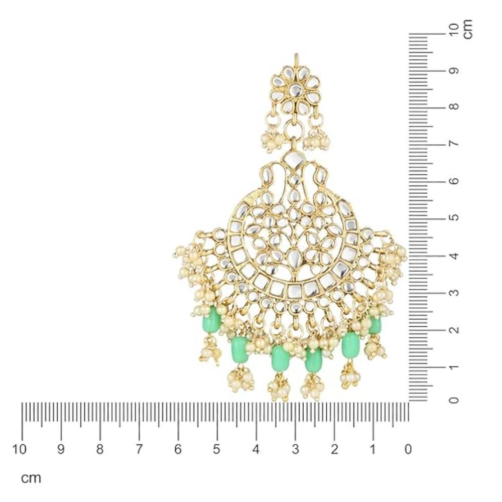 Etnico Gold Plated Traditional Handcrafted Pearl Kundan Beaded Earrings for Women/Girls (E3013Min)