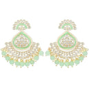 Etnico Gold Plated Traditional Handcrafted Kundan Earrings Adorned with Pearls for Women and Girls (E3015Min)