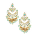 Etnico Gold Plated Traditional Pearl Kundan Beaded Chandbali Earrings for Women/Girls (E3056Sb)