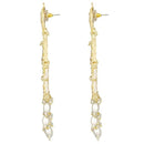 Etnico Gold Plated Traditional Kundan & Pearl Chandbali Earrings For Women (E3093W)