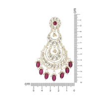 Etnico Gold Plated Traditional Kundan & Pearl Chandbali Earrings For Women (E3093Wi)