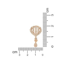 Etnico Valentines Special Stylish Latest Fashion Rose Gold Plated CZ and American Diamond Fashionable Look Drop Earrings For Women/Girls