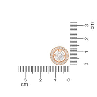 Etnico Special Stylish Latest Fashion Rose Gold Plated Cubic Zirconia Round Shape Stud Earrings For Women/Girls