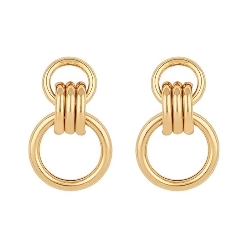 Etnico Latest Stylish Gold Plated Geometric Chunky Dangler Earrings For Women (E3195FL) (Style5)