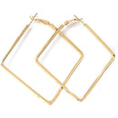 Etnico Gold Plated Square Shaped Earrings For Women (3206FL)