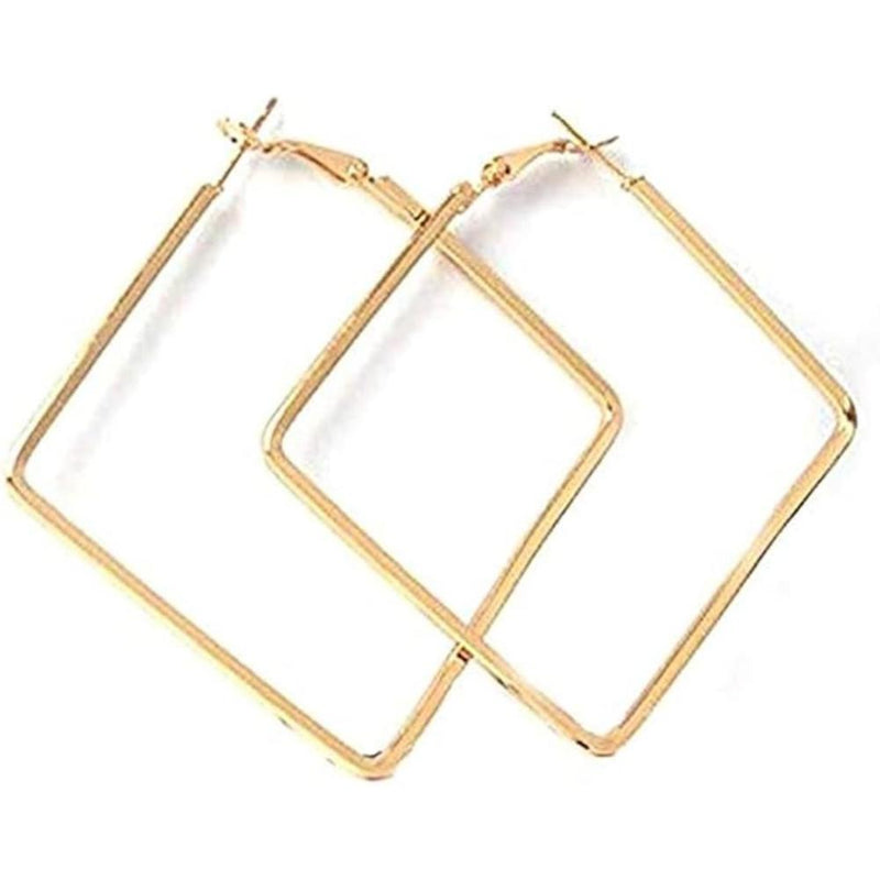 Etnico Gold Plated Square Shaped Earrings For Women (3206FL)