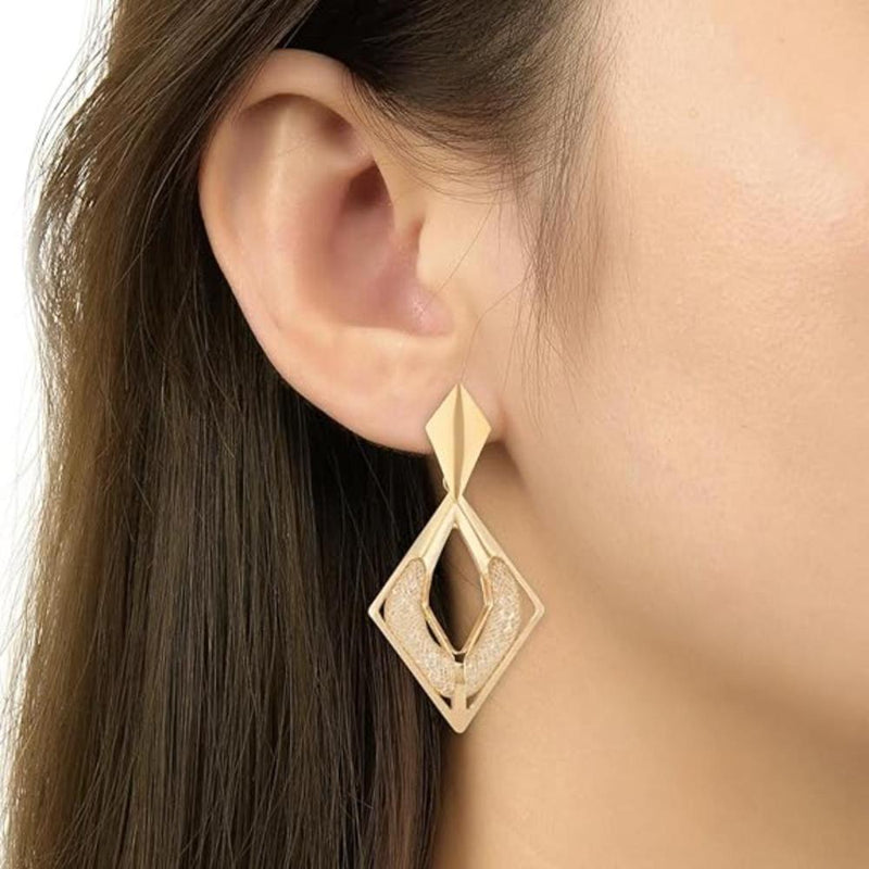 Etnico Latest Fashion Stylish Gold Plated Chunky Dangler Earrings For Women (E3207FL)