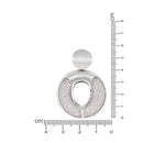 Etnico Latest Fashion Stylish Silver Plated Round Shape Chunky Dangler Earrings For Women
