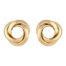 Etnico Latest Trendy Stylish Gold Plated Geometric Twist Chunky Stud Earrings for Women and Girls