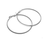 Etnico Stylish Latest Fashion Hoop Earrings For Women (E3218) (Silver)