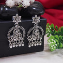 Etnico Navratri Silver Oxidised Afghani Boho Earrings For Women (Style 1)