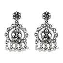 Etnico Womens Navratri Ethnic Silver Oxidised Afghani Style Trending Earrings (Style-2)