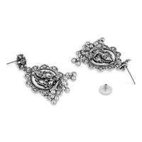 Etnico Womens Navratri Ethnic Silver Oxidised Afghani Style Trending Earrings (Style-2)