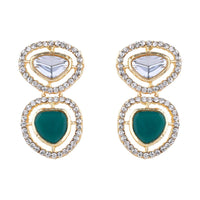 Etnico Gold Plated Latest Fashion Stylish Contemporary Stud Drop Earring For Women (E3239G)