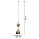 Etnico Gold Plated Traditional Kundan & Pearl Jhumka Earrings With Pearl Earchain For Women (E3257MO)