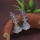 Etnico Silver Oxidised 4 different Design Jhumka Earrings Combo For Women