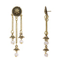 Etnico Traditional Lightweight Multi Layered Dangle Jhumka Earrings For Women