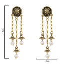 Etnico Traditional Lightweight Multi Layered Dangle Jhumka Earrings For Women