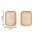 Etnico Mother of Pearl Radiance Stud Earrings with Refined Gold Plated Frame
