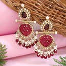 Etnico Traditional Kundan & Pearl Style Dangle Earrings For Women