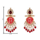 Etnico Traditional Kundan & Pearl Style Dangle Earrings For Women