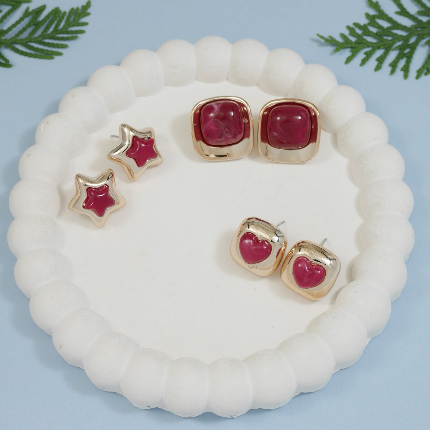 Etnico Fashion Latest Stylish Trendy Lightweight Modern Stud Earrings Combo Set for Women