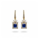 Etnico Gold Plated American Diamond Cubic Zirconia Drop Earrings