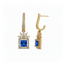 Etnico Gold Plated American Diamond Cubic Zirconia Drop Earrings