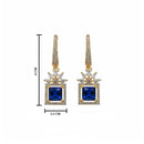 Etnico Gold Plated American Diamond Cubic Zirconia Drop Earrings