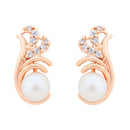 Etnico Rose Gold Plated Special Fashion Cubic Zirconia American Diamoand Stud Earrings For Women