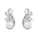 Etnico Silver Plated Special Fashion Cubic Zirconia American Diamoand Stud Earrings For Women