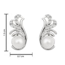 Etnico Silver Plated Special Fashion Cubic Zirconia American Diamoand Stud Earrings For Women