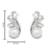 Etnico Silver Plated Special Fashion Cubic Zirconia American Diamoand Stud Earrings For Women
