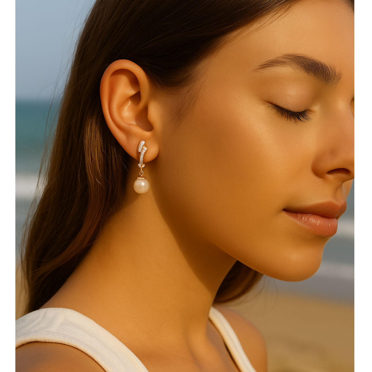 Etnico Rose Gold Plated Special Fashion Cubic Zirconia American diamond Stud Earrings For Women