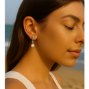 Etnico Silver Plated Special Fashion Cubic Zirconia American diamond Stud Earrings For Women 