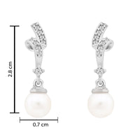 Etnico Silver Plated Special Fashion Cubic Zirconia American diamond Stud Earrings For Women