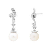 Etnico Silver Plated Special Fashion Cubic Zirconia American diamond Stud Earrings For Women