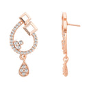 Etnico Rose Gold Plated Special Fashion Cubic Zirconia American Diamoand Stud Earrings For Women