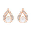 Etnico Rose Gold Plated Special Fashion Cubic Zirconia American Diamoand Stud Earrings For Women