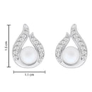 Etnico Silver Plated Special Fashion Cubic Zirconia American Diamoand Stud Earrings For Women
